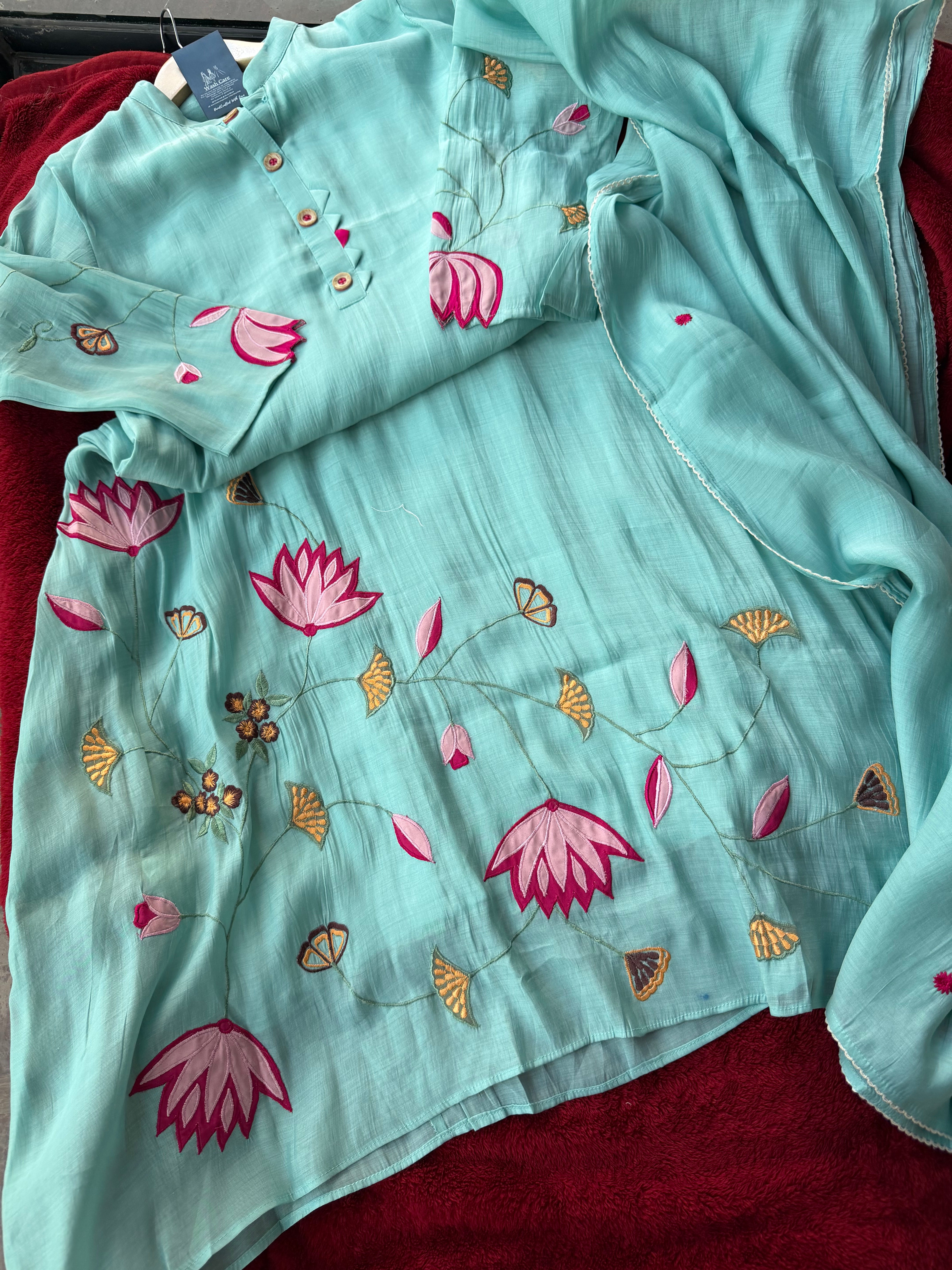 “LOTUS BLOOM” Mul Chanderi Summer Suit ✨💕 | KurtiSwag