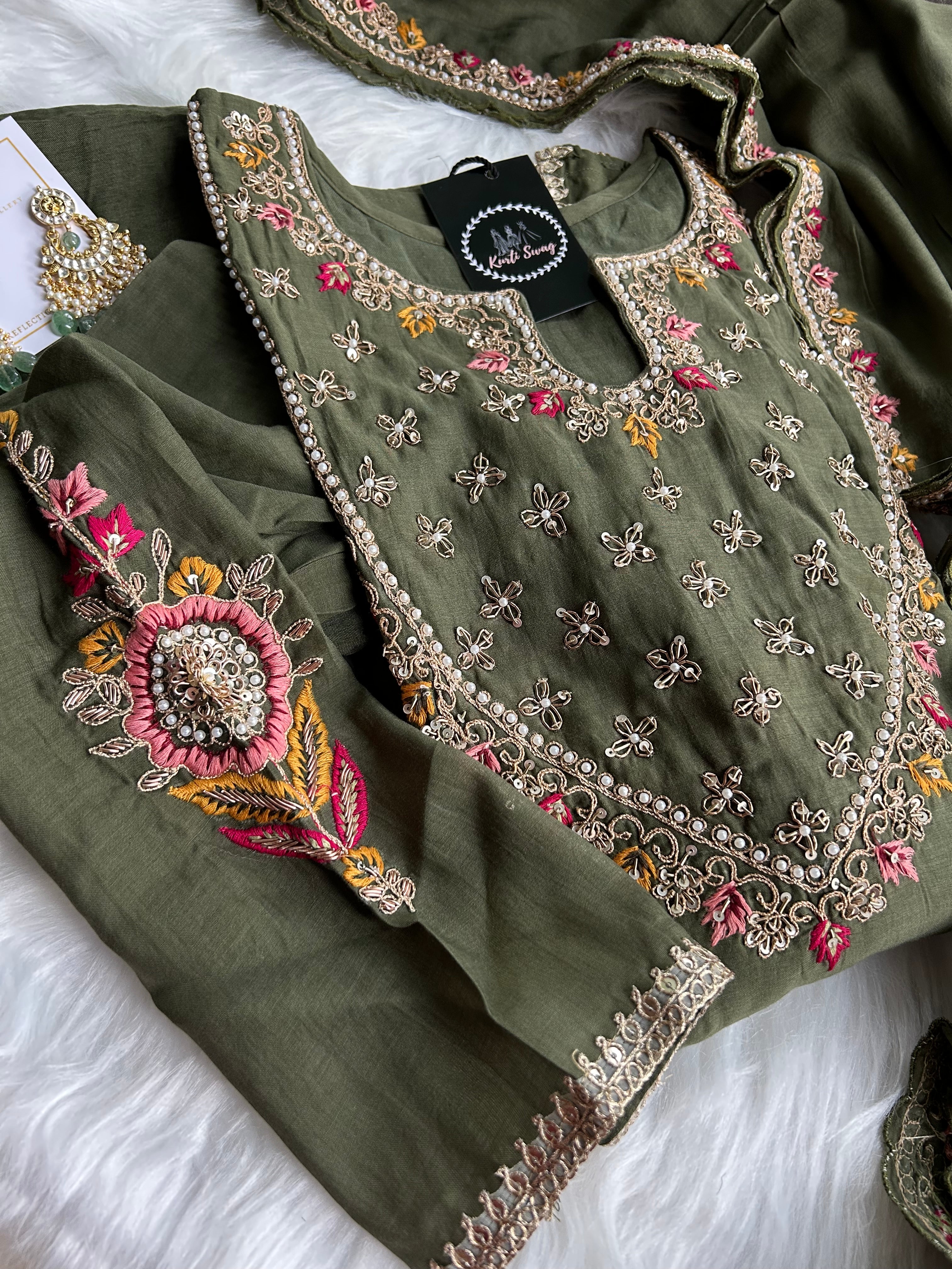 “DHAARNA” Mul Chanderi Festive Suit Set ✨💕 | KurtiSwag