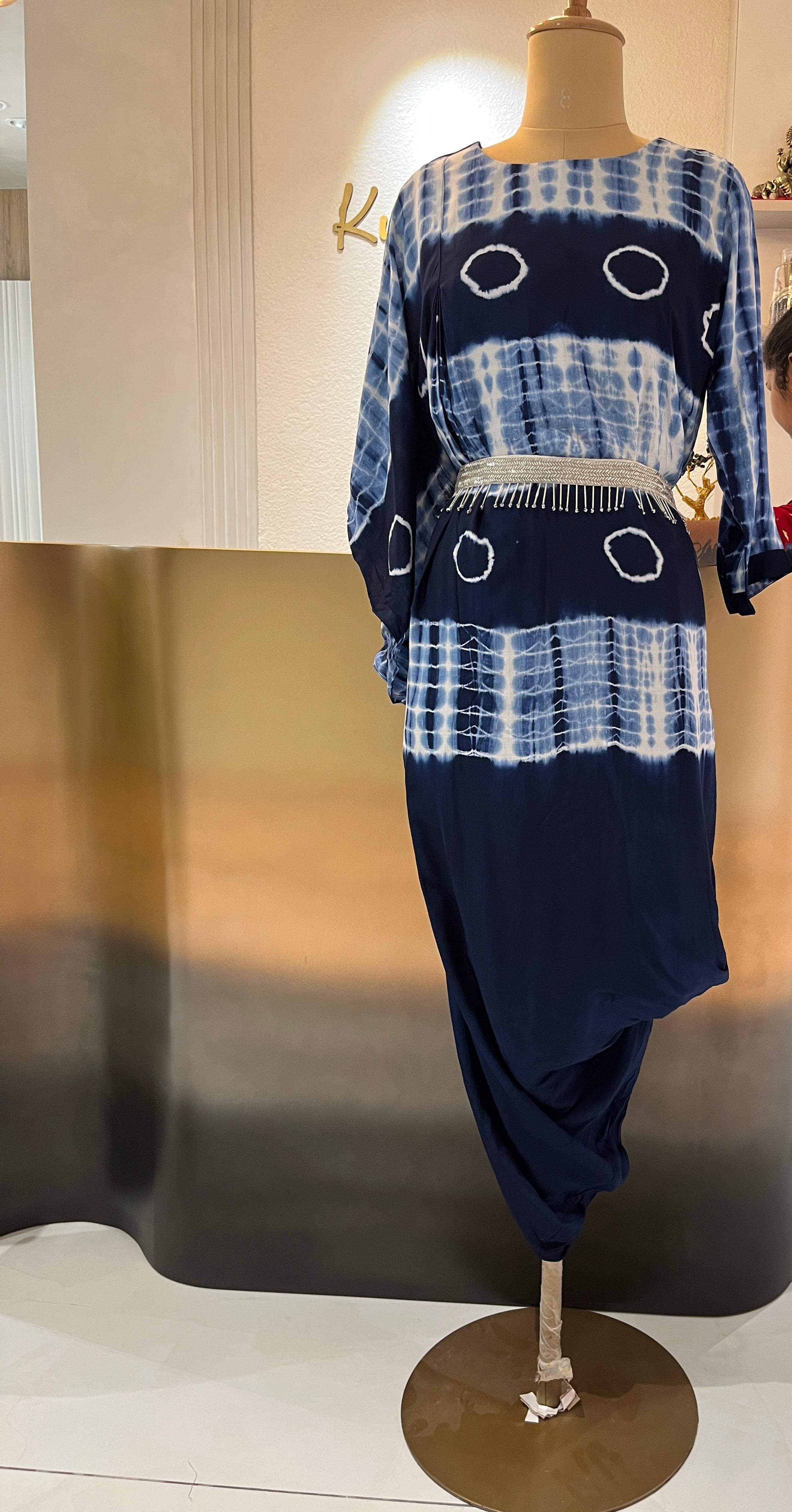 “SHINY” Tie & Dye Drape Style Indowestern Fit With Belt ✨💕 | KurtiSwag