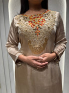 “JUHI” Premium Satin Handwork Top With Drape Skirt- Indowestern💜 | KurtiSwag
