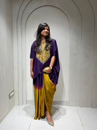 “PAARUL” Premium Festive Handwork Top With Cowl Drape Shaded Skirt - Indowestern 💕✨ | KurtiSwag