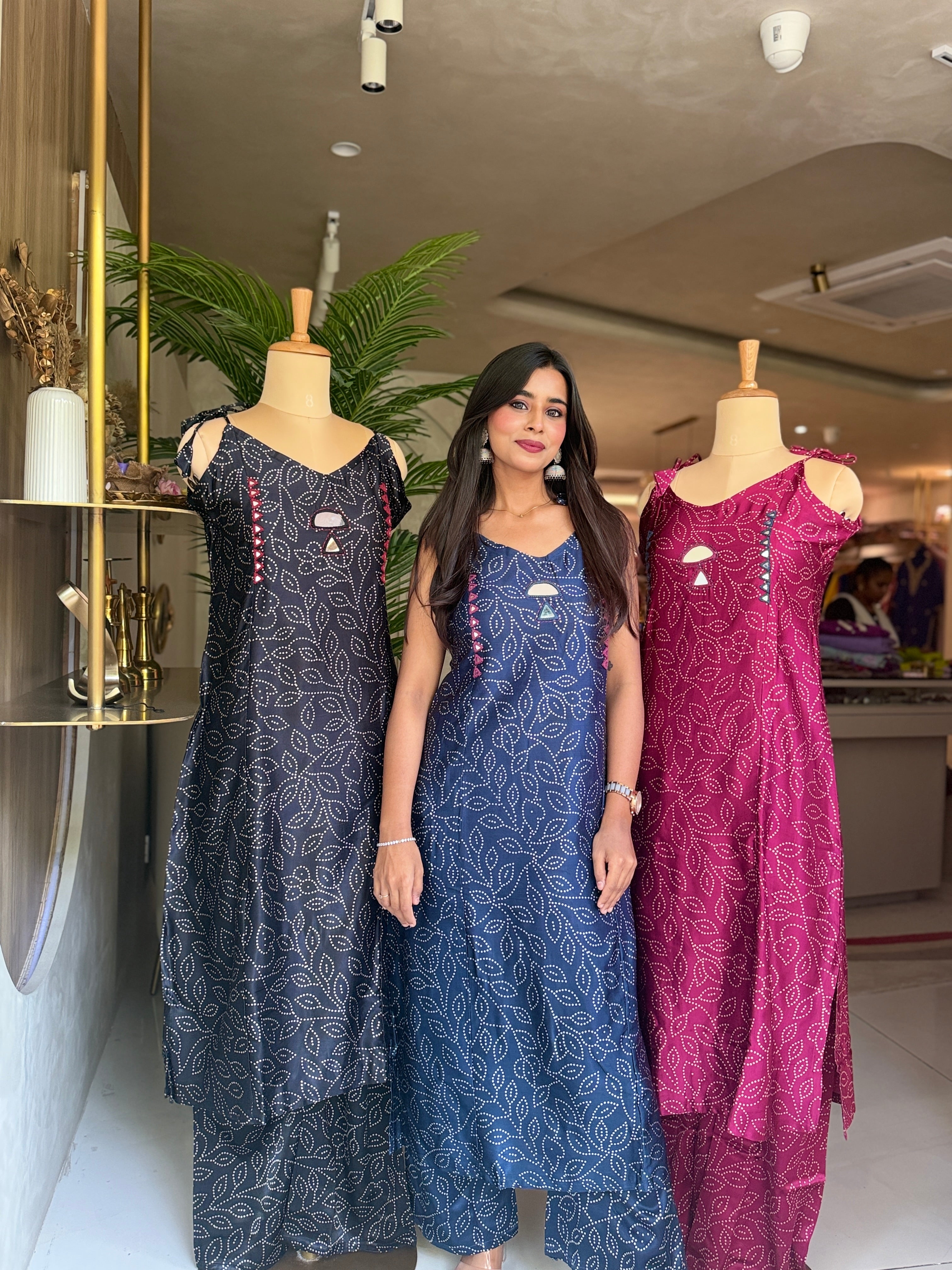 “GAJJI SILK” Spagetti Kurta Pant Set ✨💕 | KurtiSwag