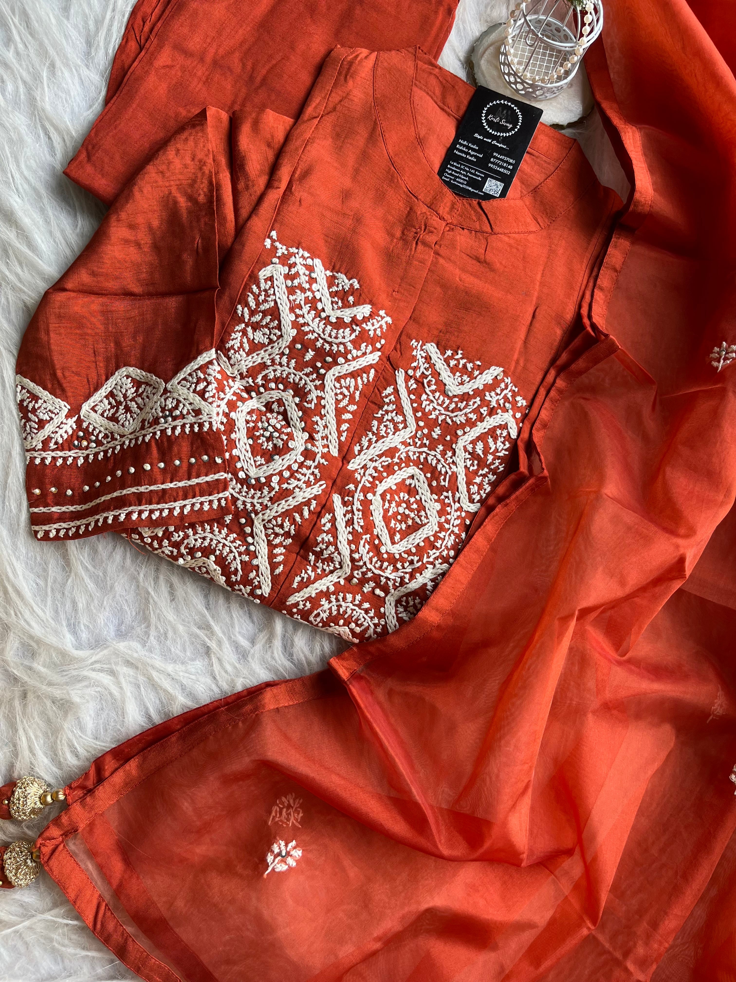 “ROSHNI” Dola Silk Thread Embroidered Suit Set 💕 | KurtiSwag